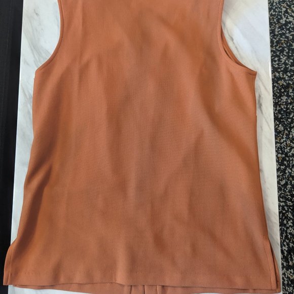 Vintage burnt orange vest Ample Togs - Picture 3 of 8